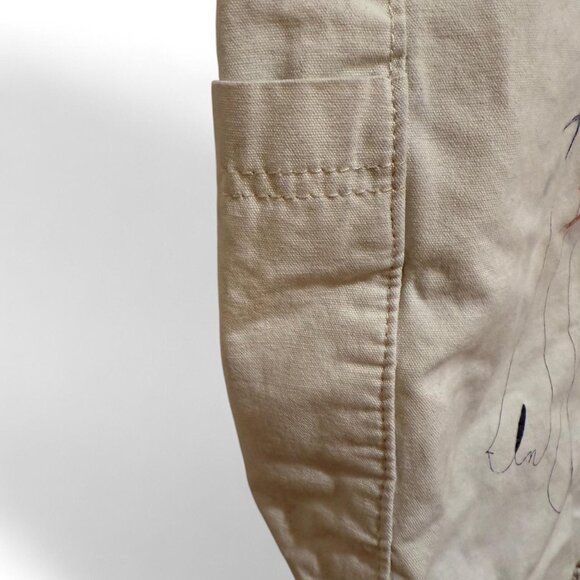 Cotton Tote Grocery Shopping Bag w/Colorful Graphic Birds Quote 13.5 x 13.5 inch - Picture 5 of 7